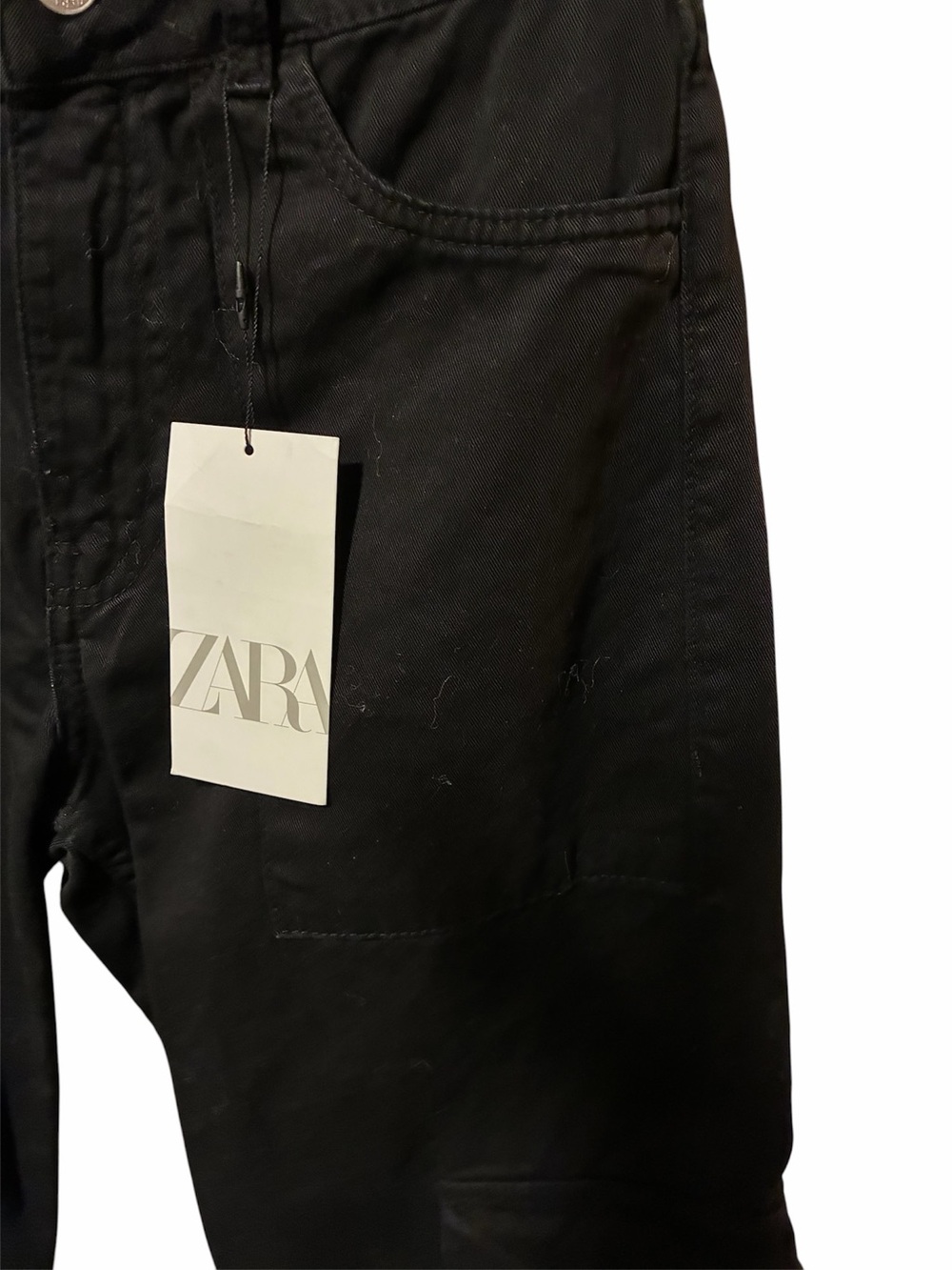 Zara black Cargo Pants NWT Size 0 Mid rise regular Length